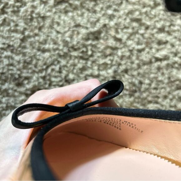 J. Crew Millie Bow Ankle Strap Heels in Metallic Croc Embossed Leather Gold 10 - Picture 11 of 12